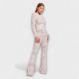 Theresia - Weisser Spitzen-Jumpsuit mit Korsett