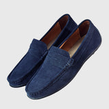 Roswitha - Bordeauxrote Wildleder-Slipper