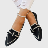 Brunhilde - Spitze Loafer mit Strass