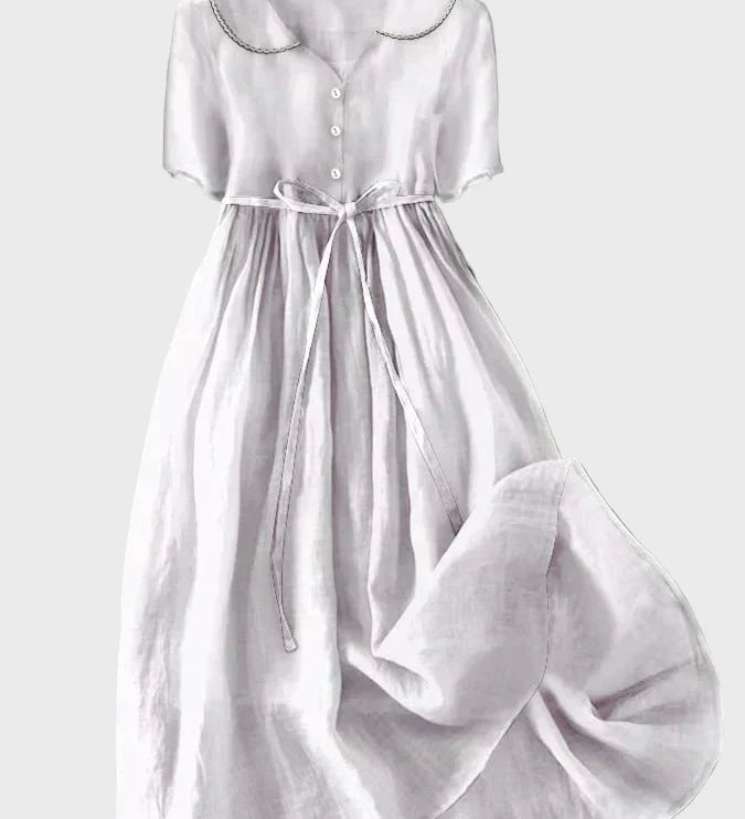 Fliederfarbenes Knopfleistenkleid