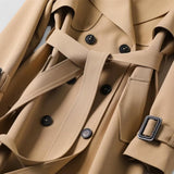 Jualita - Beiger klassischer Damen-Trenchcoat