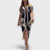 Cleo - Dolman-Midikleid mit brasilianischem Print