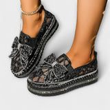 Roswita - Loafer mit Strass-Schleife