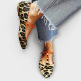 Gerlinde - Leoparden-Ballerinas mit Riemchen