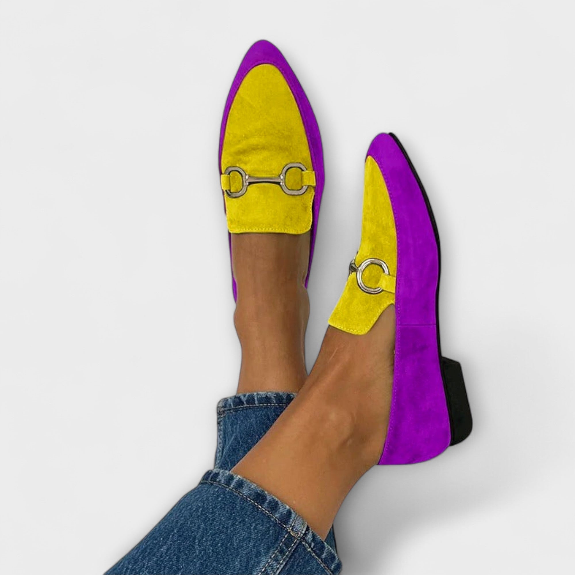 Walburg - Blau-Lila Retro-Ballerinas
