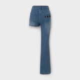 Adelinde - Asymmetrischer Jeans-Einteiler