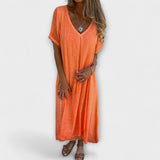 Juliette - Blaues luftiges Malaga-Kleid