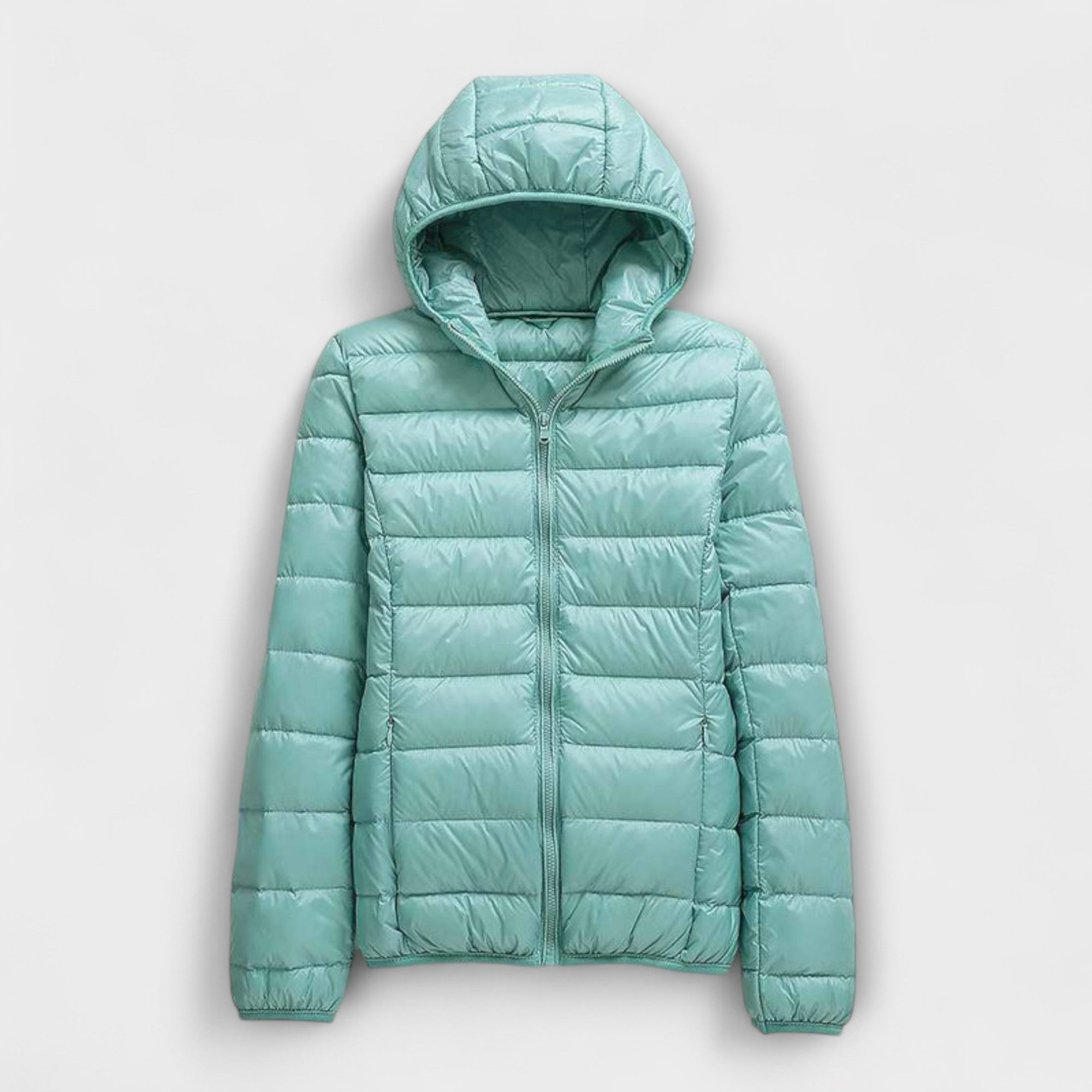 Manuela - Altrosa Winterjacke mit Kapuze