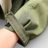 Mera - Cremefarbene Bicolor-Oversized-Jacke