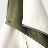 Mera - Cremefarbene Bicolor-Oversized-Jacke