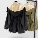 Mera - Cremefarbene Bicolor-Oversized-Jacke