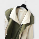 Mera - Cremefarbene Bicolor-Oversized-Jacke