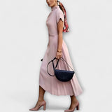 Amelia - Weisses asymmetrisches Urban-Kleid