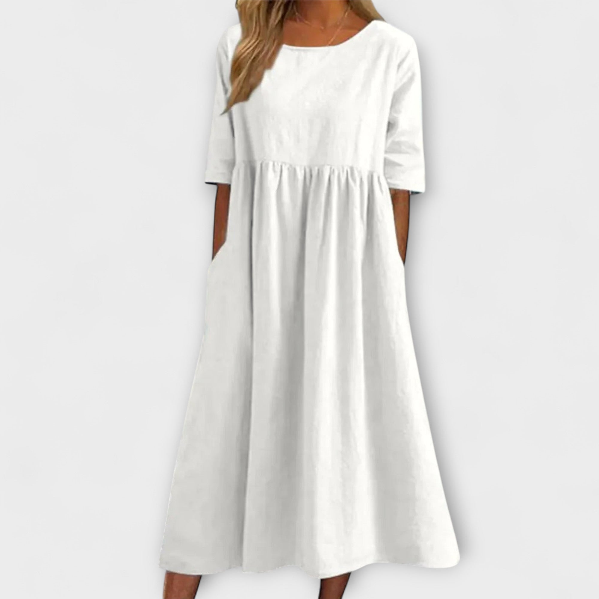 Anja - Hellblaues Sommerkleid mit Empire-Schnitt