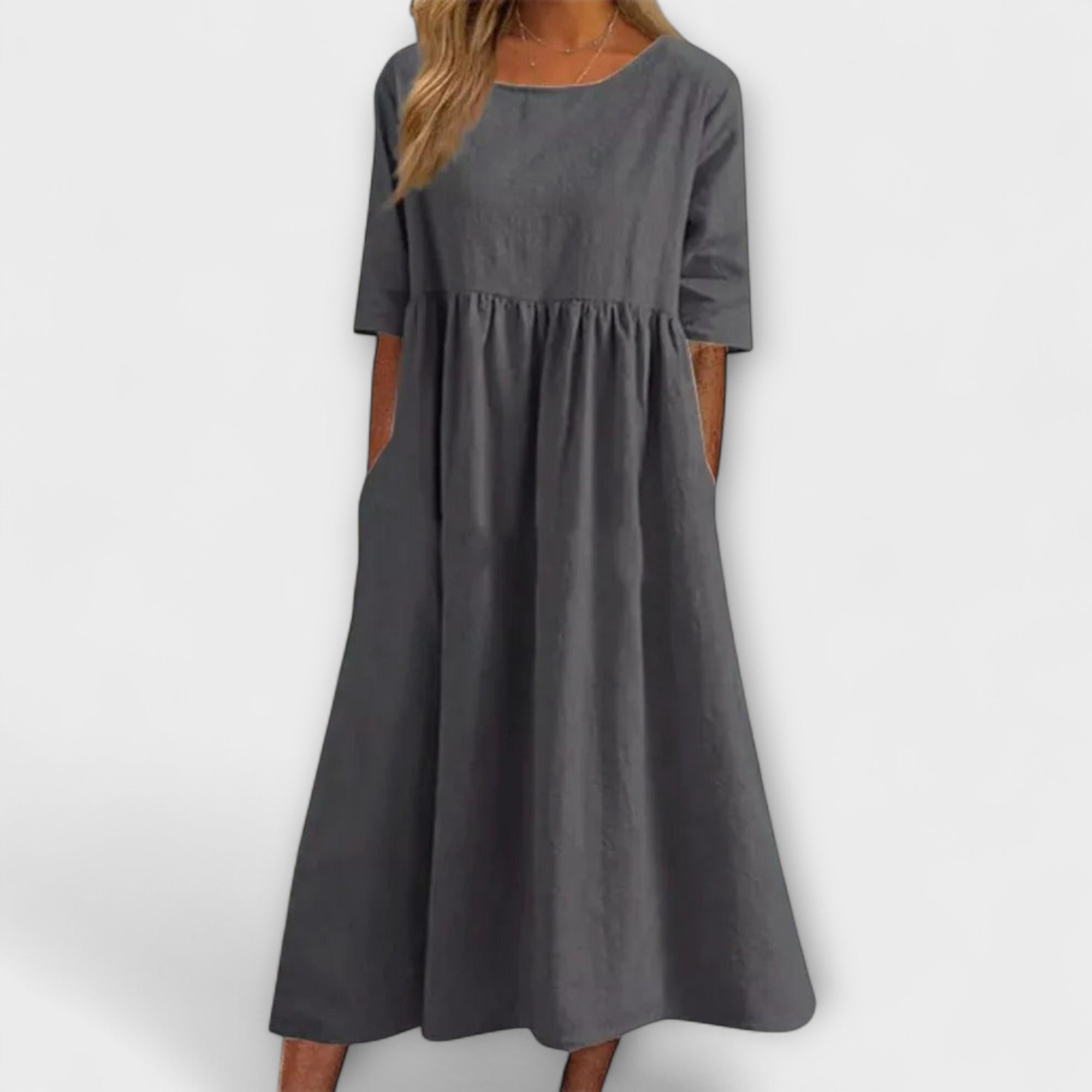 Anja - Hellblaues Sommerkleid mit Empire-Schnitt